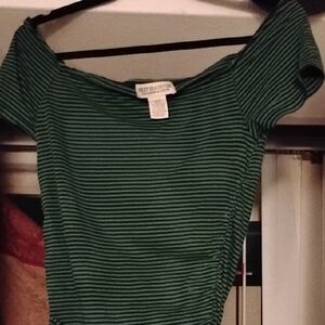 Next Era Women's Green Striped Mini Dress